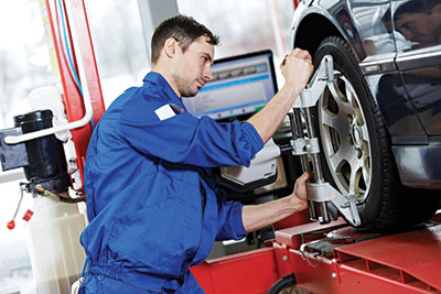 wheel alignment at Direct Automotive